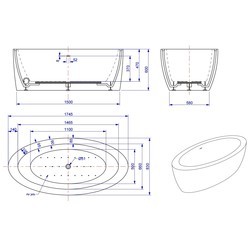 Ванна El Modern Purescape 174B-Wht 175x83