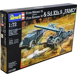Сборная модель Revell 21cm Morser 18 or 17cm Kanone 18 and Sd.Kfz.9 Famo (1:72)