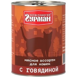 Корм для кошек Chetveronogij Gurman Adult Cold Cuts Beef 0.34 kg