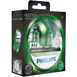 Автолампа Philips ColorVision Green H4 2pcs