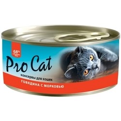 Корм для кошек Pro Cat Adult Canned Beef/Carrot 0.1 kg