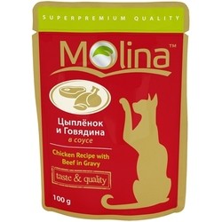 Корм для кошек Molina Adult Pouch Chicken/Beef 0.1 kg