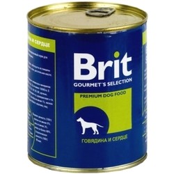 Корм для собак Brit Canned Beef/Heart 0.85 kg