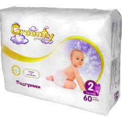 Подгузники Greenty Premium Diapers 2 / 60 pcs