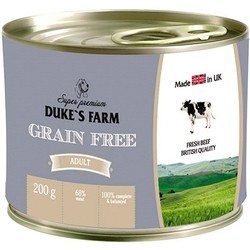 Корм для собак Dukes Farm Adult Canned Grain Free Beef 0.2 kg