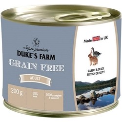 Корм для собак Dukes Farm Adult Canned Grain Free Rabbit/Duck 0.2 kg