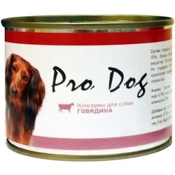 Корм для собак Pro Dog Canned Beef 0.2 kg