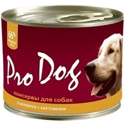 Корм для собак Pro Dog Canned Beef/Potatoes 0.2 kg