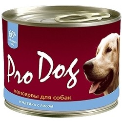 Корм для собак Pro Dog Canned Turkey/Rice 0.2 kg