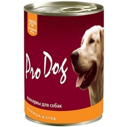 Корм для собак Pro Dog Canned Chicken/Duck 0.4 kg