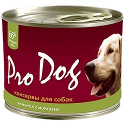 Корм для собак Pro Dog Canned Lamb/Carrot 0.2 kg