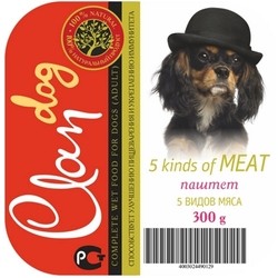 Корм для собак Clan Adult Canned 5 Kinds of Meat 0.3 kg