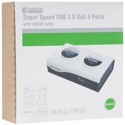 Картридер/USB-хаб Greenconnect GC-U3H4P3
