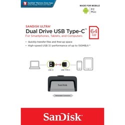 USB Flash (флешка) SanDisk Ultra Dual Drive USB Type-C 16Gb