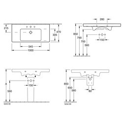 Умывальник Villeroy & Boch Subway 2.0 71758G