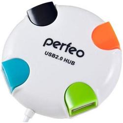 Картридер/USB-хаб Perfeo PF-VI-H020 (белый)