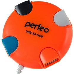 Картридер/USB-хаб Perfeo PF-VI-H020 (оранжевый)