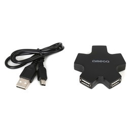 Картридер/USB-хаб Omega OUH24SW