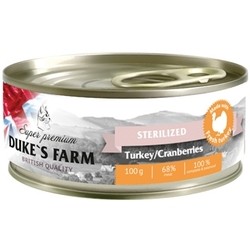 Корм для кошек Dukes Farm Canned Sterilized Turkey/Cranberries 0.1 kg