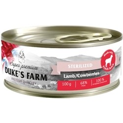 Корм для кошек Dukes Farm Canned Sterilized Lamb/Cowberries 0.1 kg