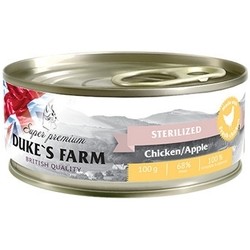 Корм для кошек Dukes Farm Canned Sterilized Chicken/Apple 0.1 kg