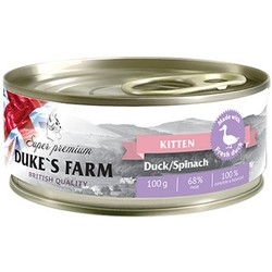 Корм для кошек Dukes Farm Canned Kitten Sterilized Duck/Spinach 0.1 kg