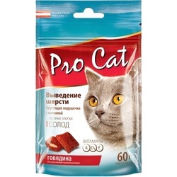 Корм для кошек Pro Cat Crunchy Pillows Hairball Control Beef 0.06 kg
