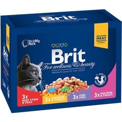 Корм для кошек Brit Premium Pouches Family Plate 0.1 kg