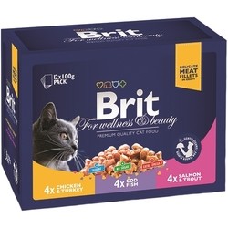 Корм для кошек Brit Premium Pouches Family Plate Poultry/Fish 0.1 kg