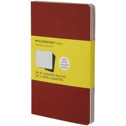 Блокнот Moleskine Set of 3 Squared Cahier Journals Large Red